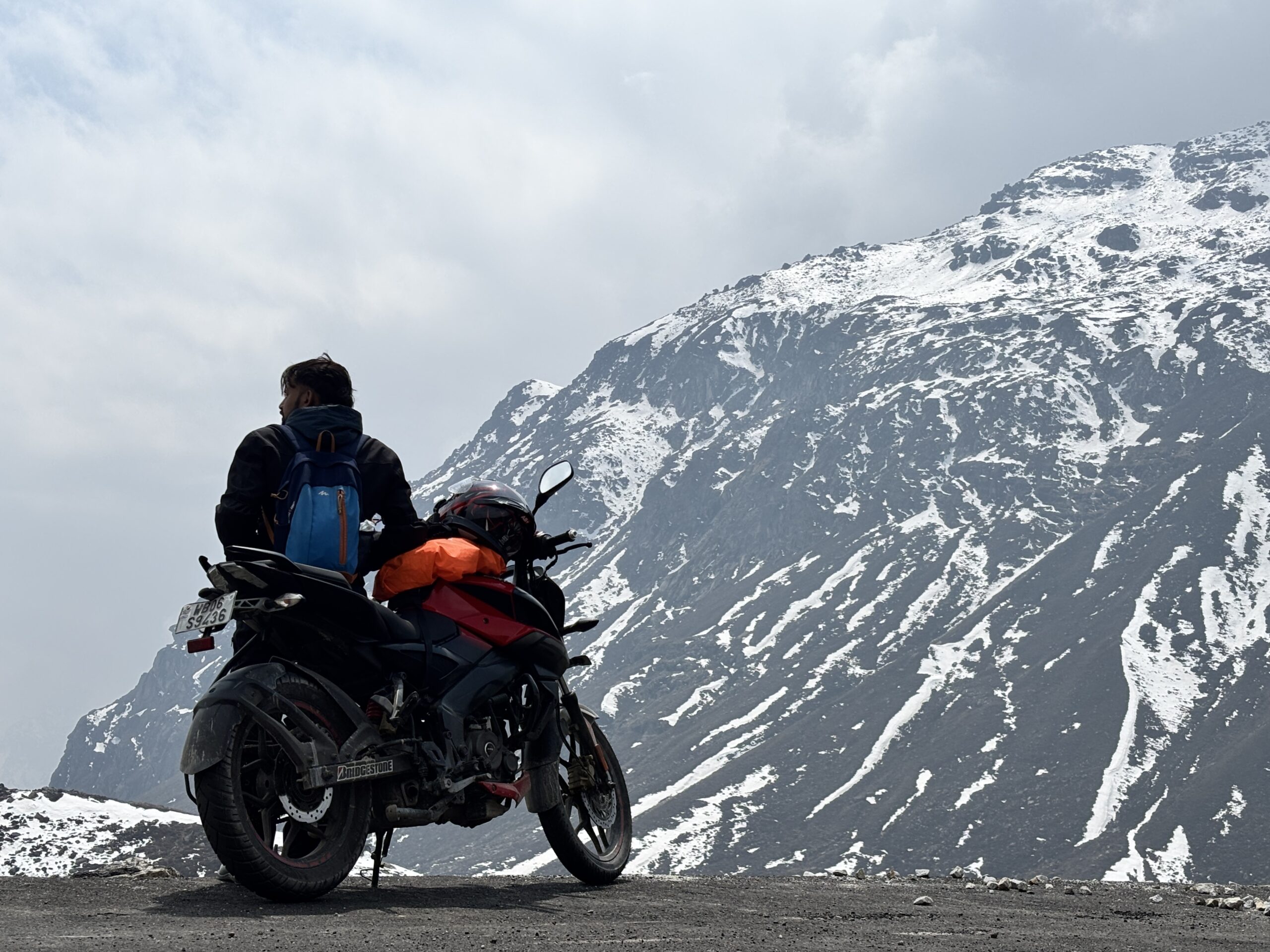 Zero Point snow expanse with army post in distance